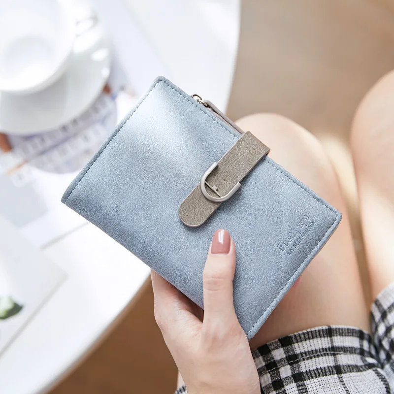 Модный женский кожаный короткий кошелек Большой Вместительный сумка для денег