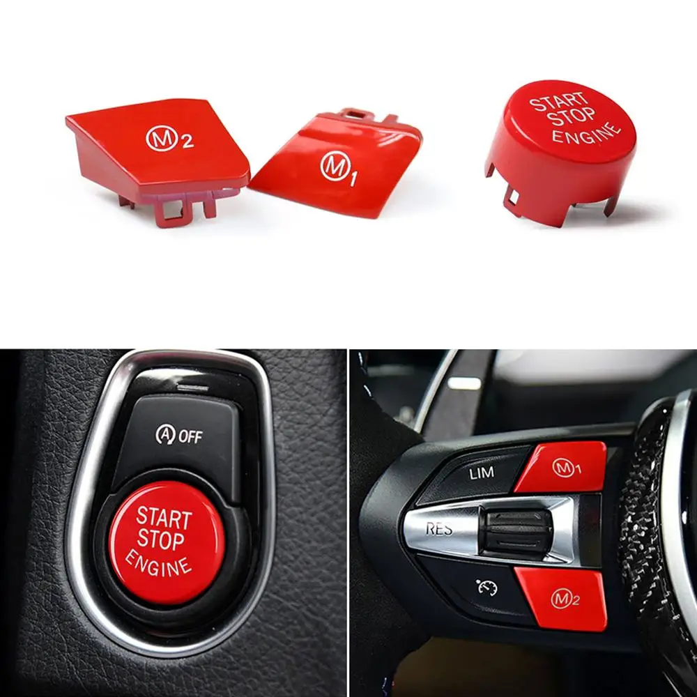 Кнопка запуска двигателя на руль M1 M2 для BMW M3 M4 M5 M6 X5M X6M F80 F82 F83 F10 F15 F16 F21 F30 F32 F33 F36 F06 F12