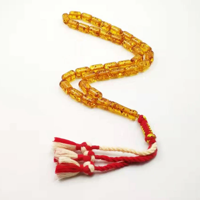 33beads Ambers цвет Tasbih 33 бусины Мужская Смола мусульманские четки хлопок кисточкой ислам модный браслет арабский Misbaha - Окраска металла: 33beads