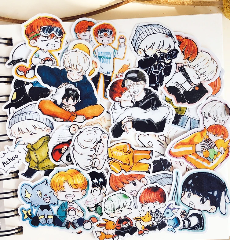 22 шт. Стикеры для скрапбукинга и с изображением героев мультфильмов звезд