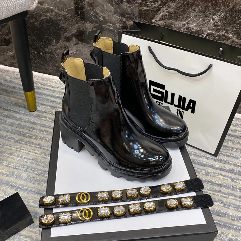 Итальянские женские ботинки gujia Martine на платформе со шнуровкой в европейском и