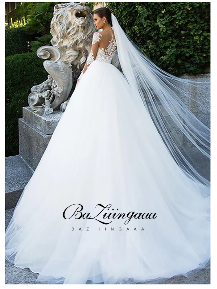 

BAZIIINGAAA Simple Wedding Dress Lace Little Beading Strapless Dress Luxury WeddingGowns Bridal Can Be Washed Bride Dresses