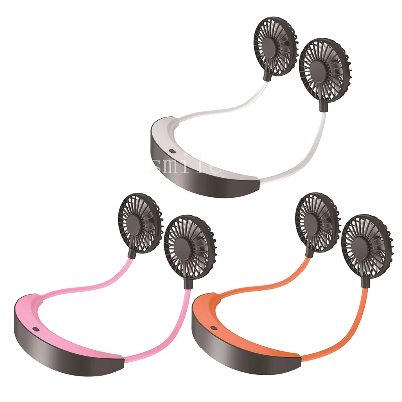 

Lazy Hanging Neck Fan Adjustable 7 Leaf USB Rechargeable Cooling Fan 5200 mAh Neckband Hand Air Fan Conditioner Fan