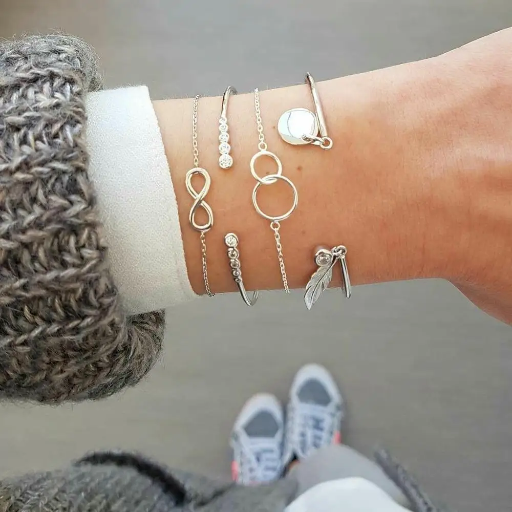 Женский комплект из браслета и 4 шт./компл.|Цепочки браслеты| |