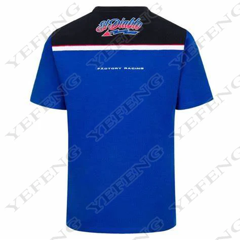 

2021 футболка Moto Gp Champion для завода Yamaha, синяя футболка для гоночной команды, Мужская короткая быстросохнущая дышащая футболка