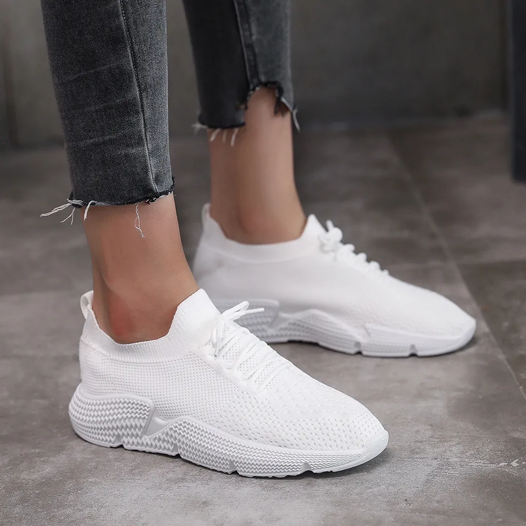 Женские теннисные туфли 2020 женские повседневные однотонные черные спортивная