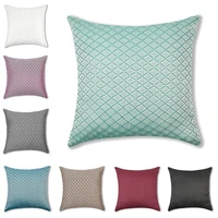 plush lattice velvet pillow soft warm cover home decorative luxury pillows solid color bedside cushion cover rhombic