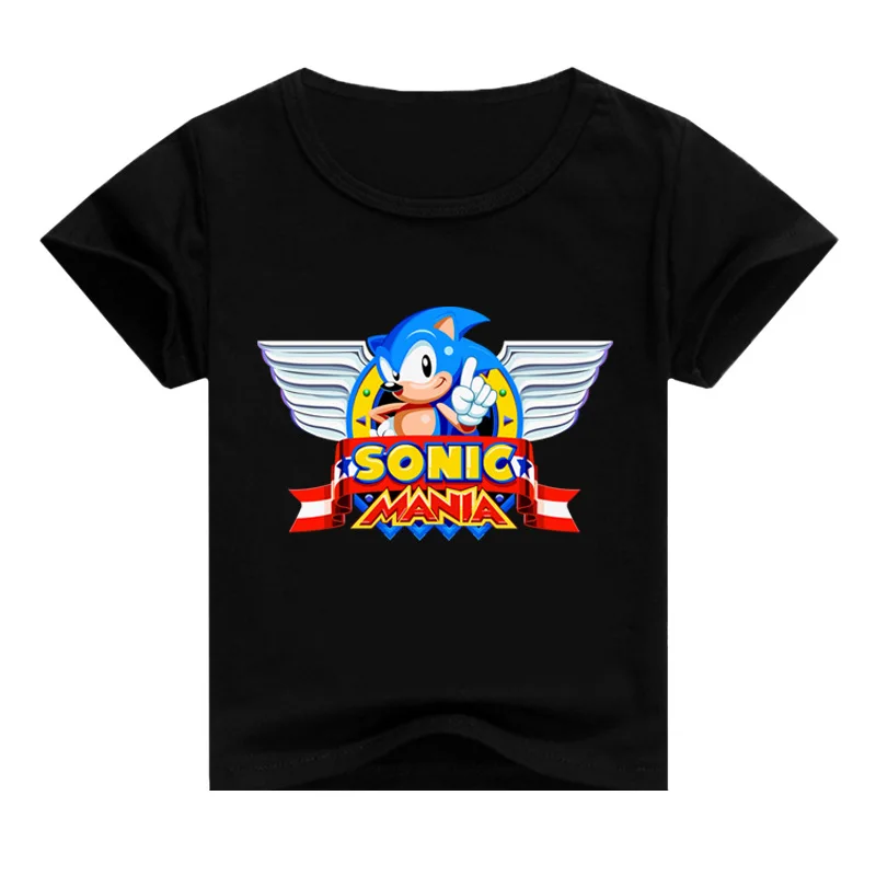 

2-16Y Cool Sonic The Hedgehog T Shirt Kids Supersonic Boys T-shirts Short Sleeves Teenagers Girl Costume Shirts Casual Tee Tops