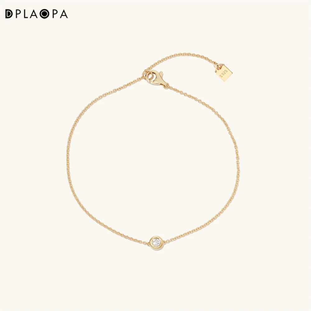 Браслет-цепочка из серебра 925 пробы с фианитами | Украшения и аксессуары