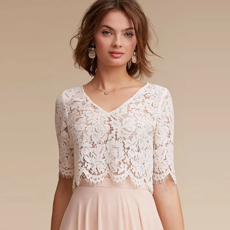 Свадебная кружевная куртка с коротким рукавом v образный вырез свадебное болеро