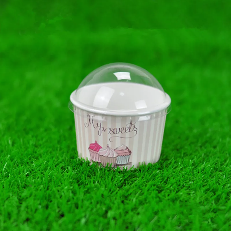 cup and lid10 50 шт. высокое качество, креативный одноразовый лед, кремовая чашка, вечерние, на день рождения, свадьбу, милость, сделай сам, украшение для выпечки, маленький бумажный стаканчик с крышкой - Цвет: cup and lid10