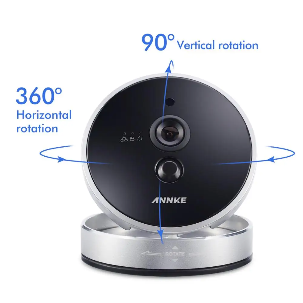 ANNKE 720P интеллектуальная сеть кубическая камера умная Беспроводная PT ip-камера безопасности 1CH встроенный микрофон и 2 динамика wifi Cam