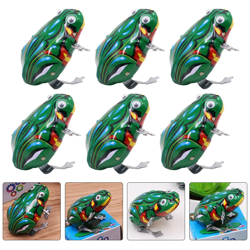 

6pcs Animal Model Clockwork Cognitive Toys Children Playthings (Green)