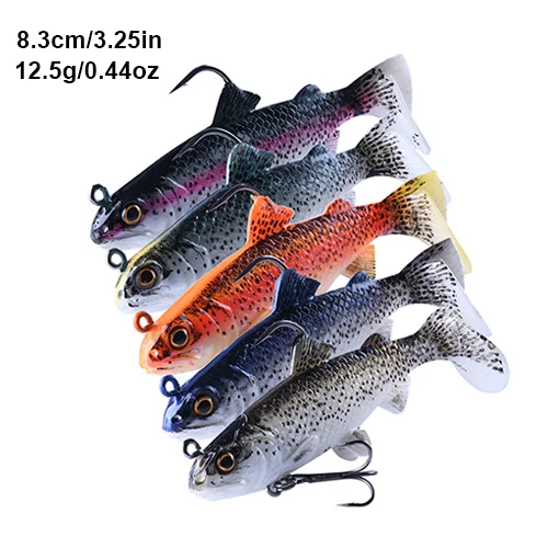 Mixed Color S Goture Agiler 5 шт. 12,5 г/8,3 см рыболовные приманки воблеры, ведущий джиг рыбалка силиконовые приманки для форели - Цвет: Mixed Color S