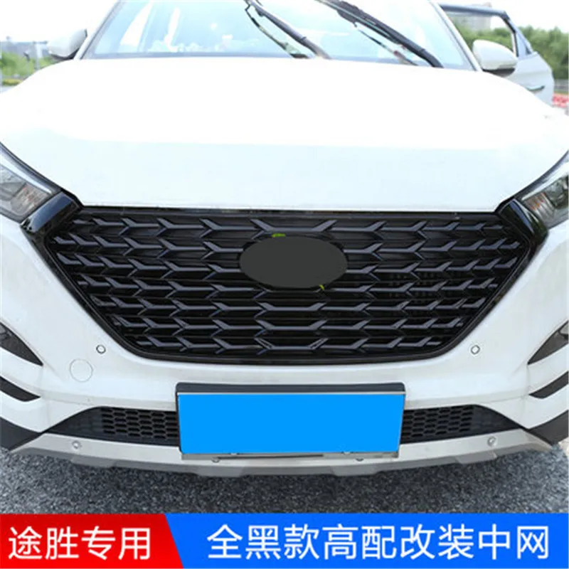 Car Racing Grill FIT For Hyundai Tucson TL 2015-2018 Grille Emblems ABS Radiator Chrome Mesh Decoration Front Bumper Replacement |