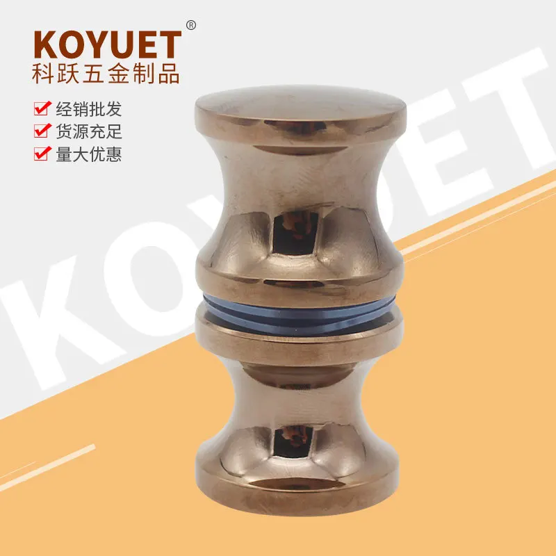 Медная цилиндрическая душевая кабина стеклянная дверная ручка фиксированная