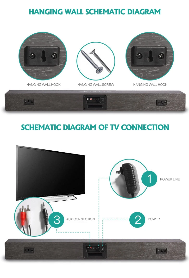 Домашний кинотеатр спикер s wless 30 Вт динамик НЧ-динамик ТВ Саундбар bluetooth с RCA HDMI Hifi стерео звук деревянный пульт дистанционного управления