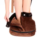 Электроподогрев для ног, инструмент для ухода за ногами, грелка для обуви, уютная бархатная грелка для ног, массажер для больших тапочек, теплая Массажная обувь