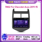 6G + 128G Android 10 QLED Автомобильный GPS мультимедийный плеер для Chevrolet Aveo Sonic 2011-2015 автомобильное радио GPS навигация поддержка DVR камера