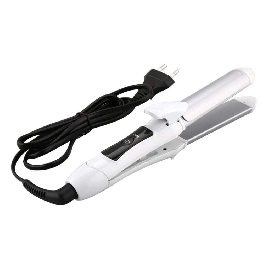 Hair Straightener Portable Ceramic Styler Heating Flat Hair Straightener Styling Hair Curler Tool Alisadoras De Cabello Para#40 - Цвет: Straightener  Curler
