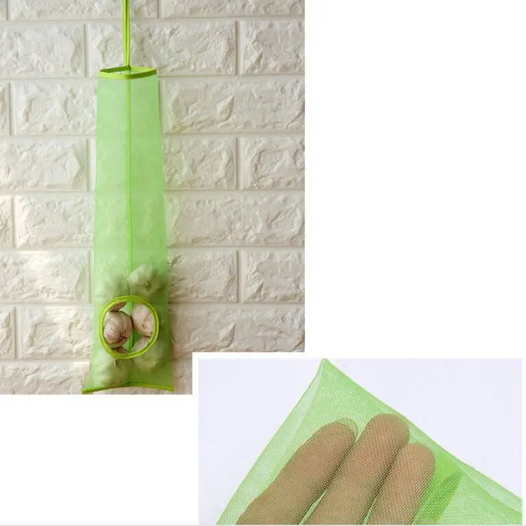 

Kitchen Garbage Trash Storage Bag Onion Holder Vegetable Potato Hanging Mesh Fruit Ginger Organizer Container Garlic Food Saver