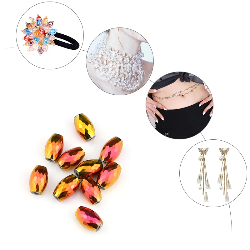 6x9 мм Австрийские бусы разноцветный бисер из стеклянных кристаллов рисовых зерен