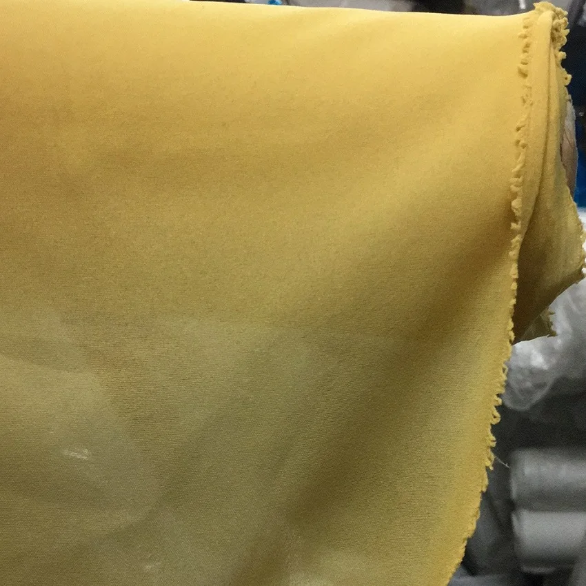 Yellow 10 м/лот Односторонний Клей красочный тканый переплетенный флизелин с тканевой подкладкой мягкий шелк тонкая швейная ткань 30D - Цвет: Yellow