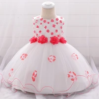 infant girl clothes beads bow tulle newborn baptism dress baby girls party princess christening dresses 1 year birthday outfits
