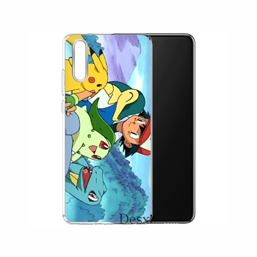 Чехол для мобильного телефона TPU huawei P30 P20 P10 P8 P9 Lite Pro P Smart Z Plus чехол Pokemons Ash и Pikachus |