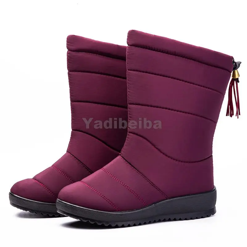 

Ankle Boots Women Winter Snow Boots Female Faux Fur Plush Booties Waterproof Shoes For Women Black Down Boots Botas Femininas
