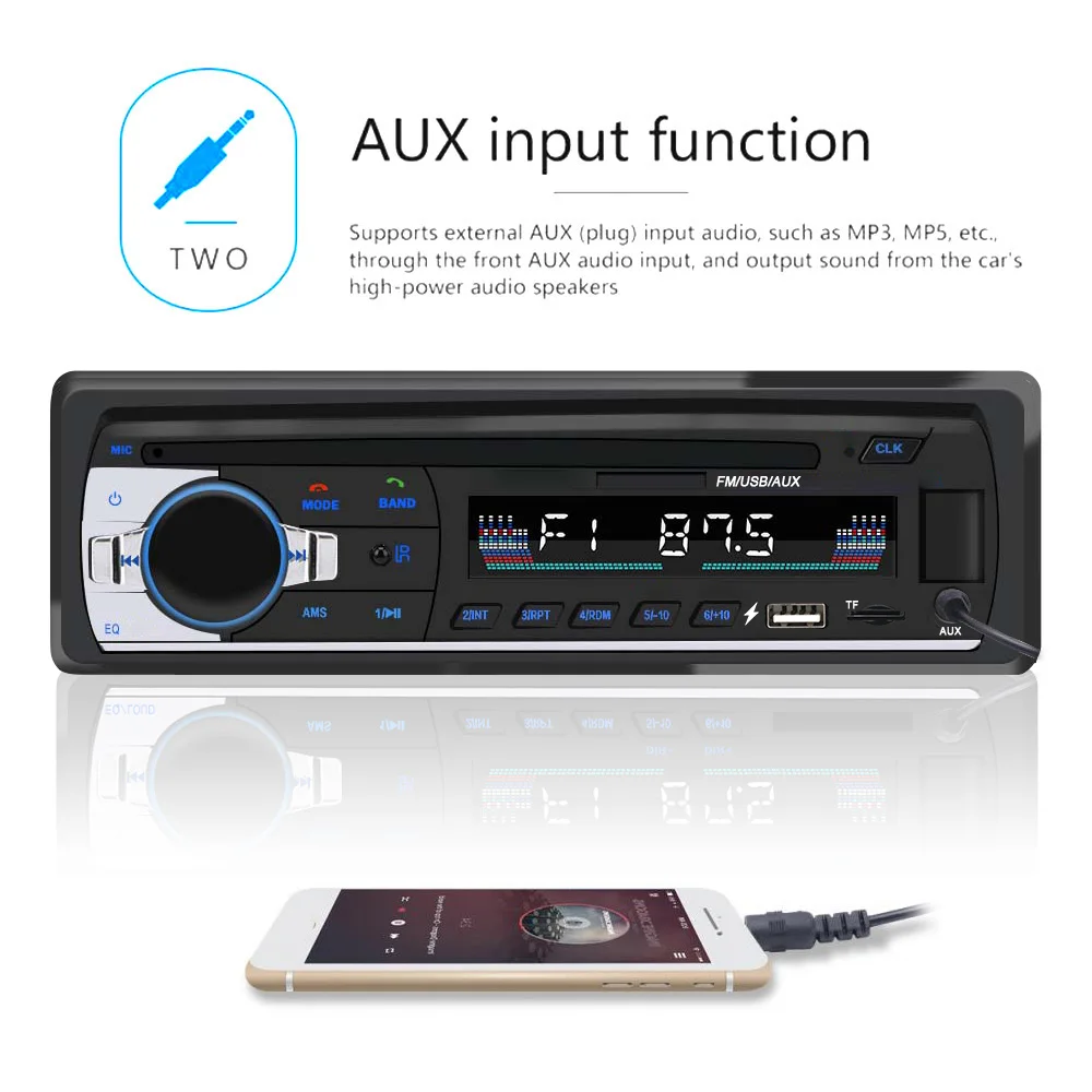 12v 1 din car mp3 player autoradio in dash stereo radio audio fm transmitter cartronics interior parts automobile accessories free global shipping