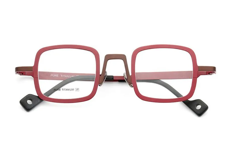 

Pure Titanium Square Glasses Frame Vintage Unisex Full Rim Optical Eyewear High Quality Clear Lens Goggle Myopia Eyeglasses