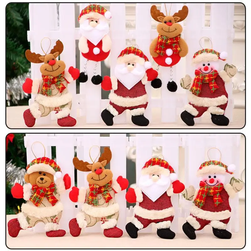

New Year 2022 Cute Santa Claus Snowman Dolls Christmas Tree Decoration for Home Xmas Elf Navidad Kids Gift Merry Christmas Decor