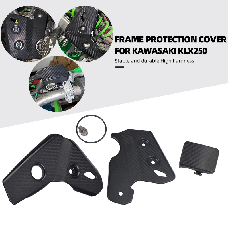 

For Kawasaki KLX250 KLX 250 Motorcycle Accessories PP Frame Protection Cover Plate Frame Decorative Cover