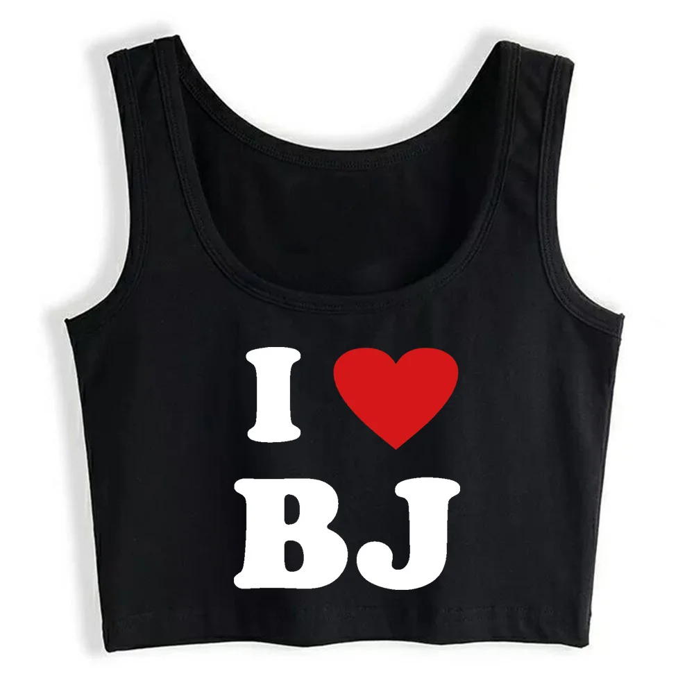 

Crop Top Women I Love Bj Aesthetic Y2k Harajuku Gothic Tank Top Female Clothes