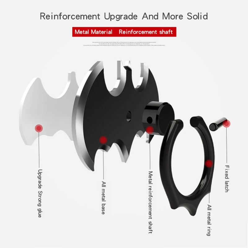 Летучая мышь палец кольцо мобильный телефон Настольная подставка для iPhone X 8 7 XS