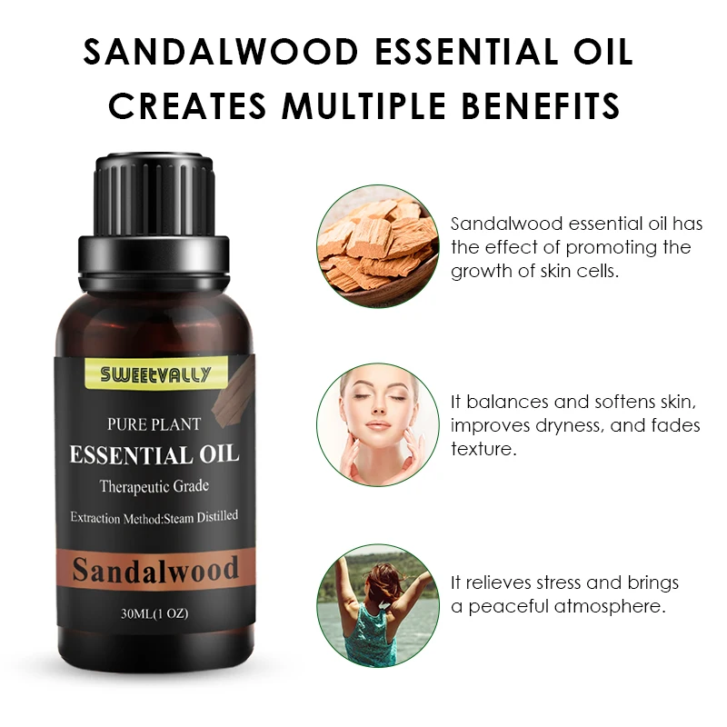 30 мл аромат сандалового дерева увлажнитель эфирное масло снимает стресс