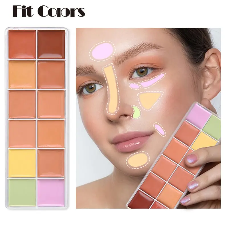 

12 Shades Facial Camouflage Contour Palette Make up Cream Concealer Palette Cosmetics Color Correcting Makeup Palette