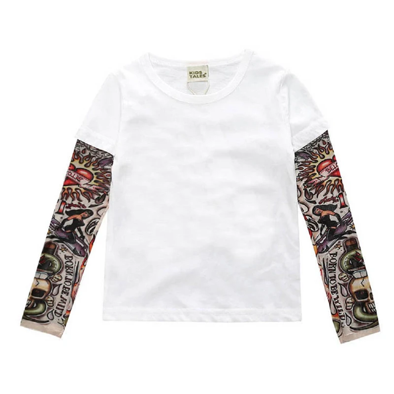 Детская футболка с длинными рукавами для мальчиков модная принтом обуви
