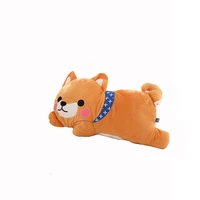 cute shiba lying shaped cushion animal corgi dog soft stuffed plush back cushion kids toy gift shiba pillow