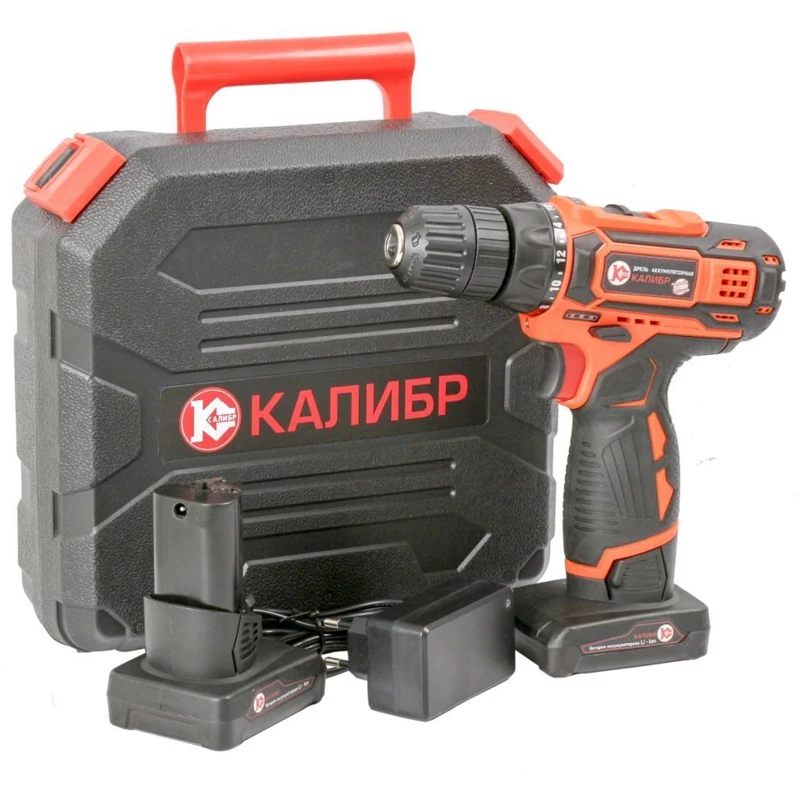 Дрель-шуруповерт КАЛИБР ДА -14 4-2М+ 2Ач с двумя аккумуляторами (0101110) | Инструменты
