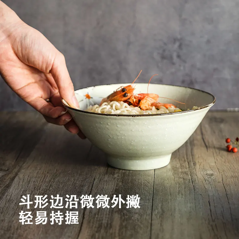 7 дюймовая керамическая миска для раменов большая фруктового салата круглая