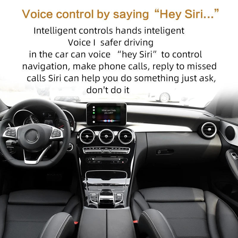 Sinairyu Wifi беспроводной Carplay Mercedes C Class w205 NTG 5 1 2 Apple Car Play iOS13/Android видео плеер адаптер