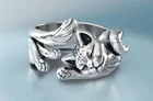 Женское Винтажное кольцо Delysia King, изысканное Оригинальное элегантное характерное кольцо из сплава в форме кошки, подарок на день рождения