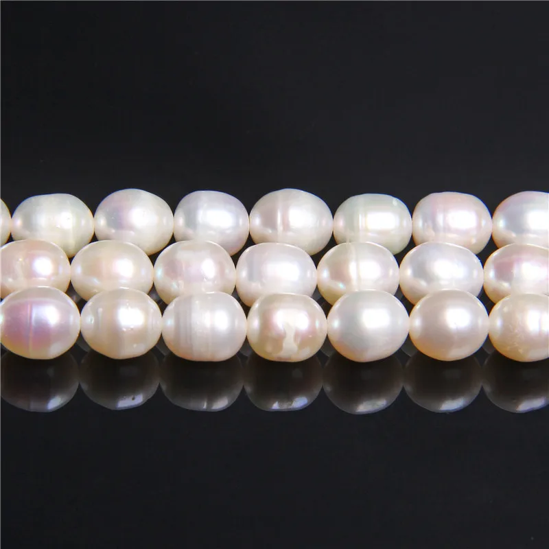 7-8 мм натуральный белый гладкий Пресноводный Жемчуг Бусы для женщин изготовление