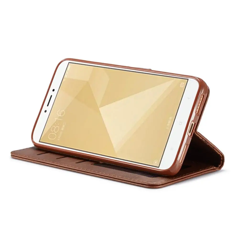 Кожаные чехлы бумажники для Xiaomi Redmi Note4 Роскошный чехол телефона с отделением