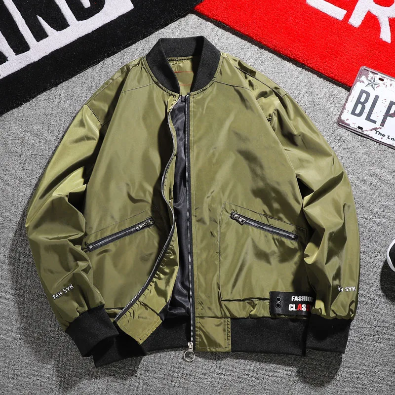 

Plus Size Mens Streetwear Jackets and Coats Hip Hop Letter Print Bomber Jacket Men Spring Autumn Veste Homme Black Blue 4XL 5XL