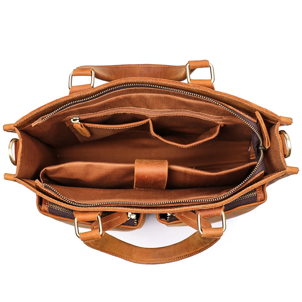 Портфель мужской из натуральной кожи сумка мессенджер тоут на плечо кросс