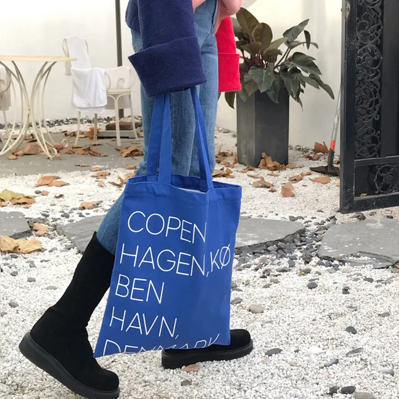 

Women Bag Canvas Tote Bag Letter Casual Solid Letter Zipper SOFT Shoulder Bags Handbags High-Capacity Preppy Style Girls Bag