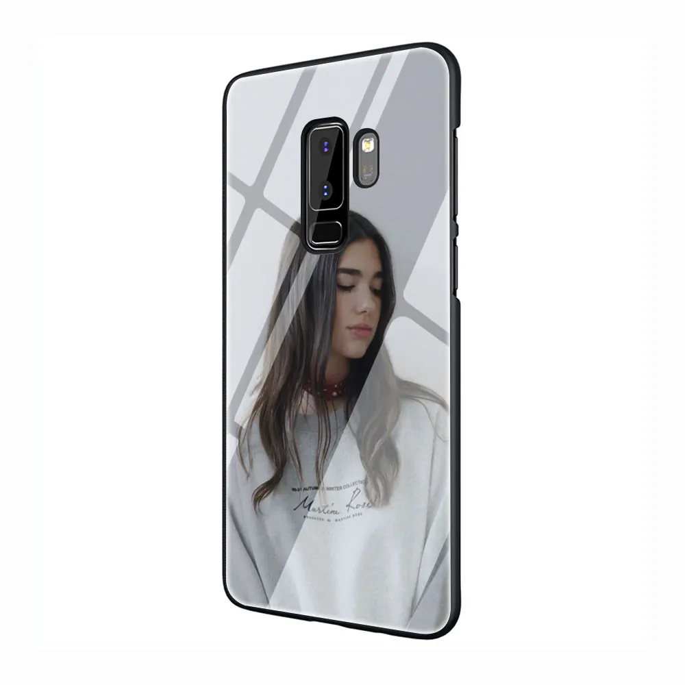 Дуа липа DuaLipa закаленное Стекло TPU черный чехол для Galaxy S7 Edge S8 S9 S10 Plus, Note 8, 9, 10, A10 20 30 40 50 60 70 - Цвет: G3